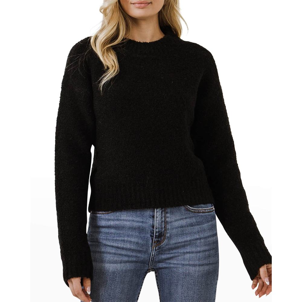 English Factory Cozy Crewneck Sweater Wool Round-Neck Knit Sweater SZ Large